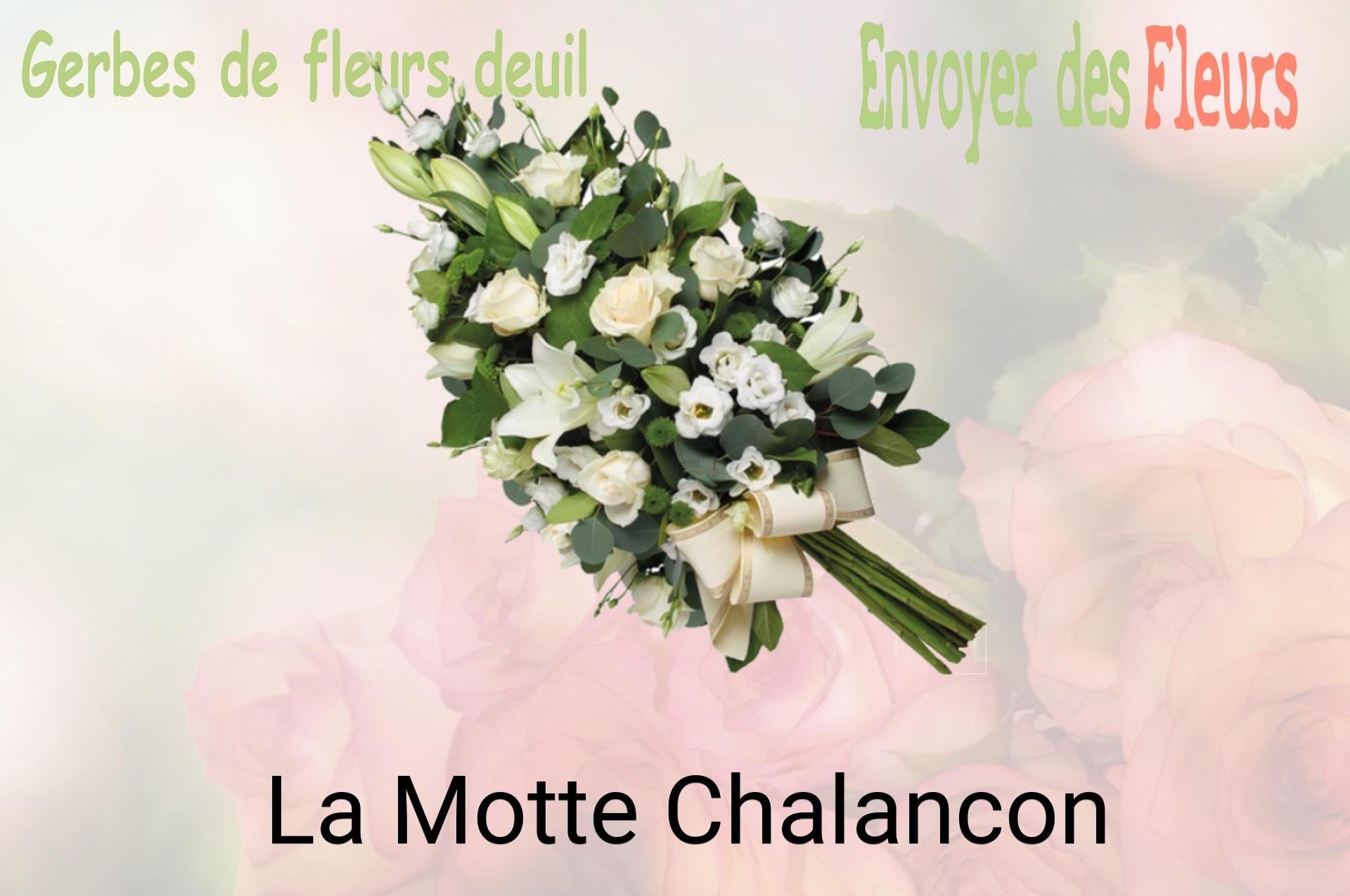 Gerbe de fleurs de deuil livrée à La Motte-Chalancon